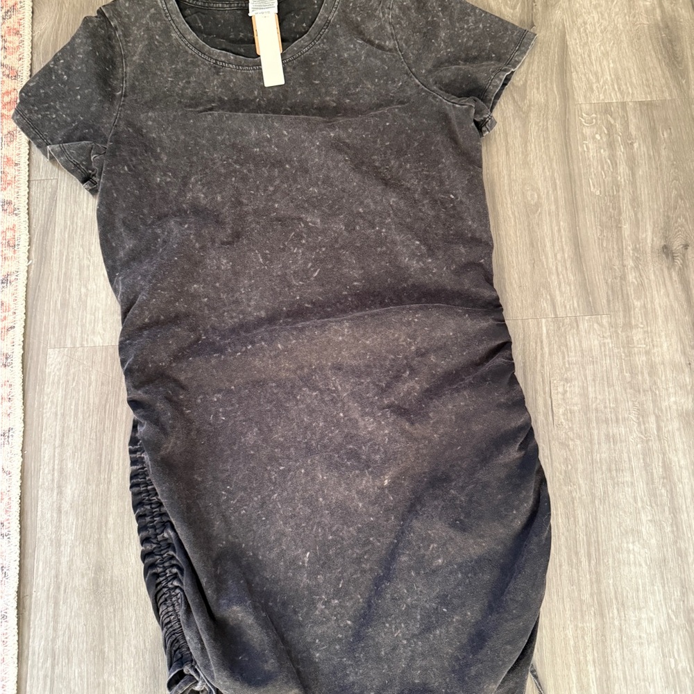 Victoria's Secret PINK Mineral Wash Black Short-Sleeve Tee Dress